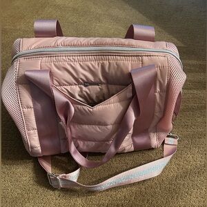 Stella & Dot Quilted Pink Duffel Bag
